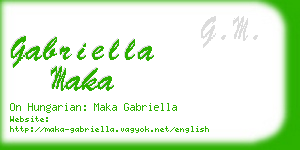 gabriella maka business card